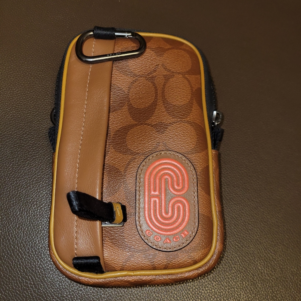 Coach leather cell phone wallet